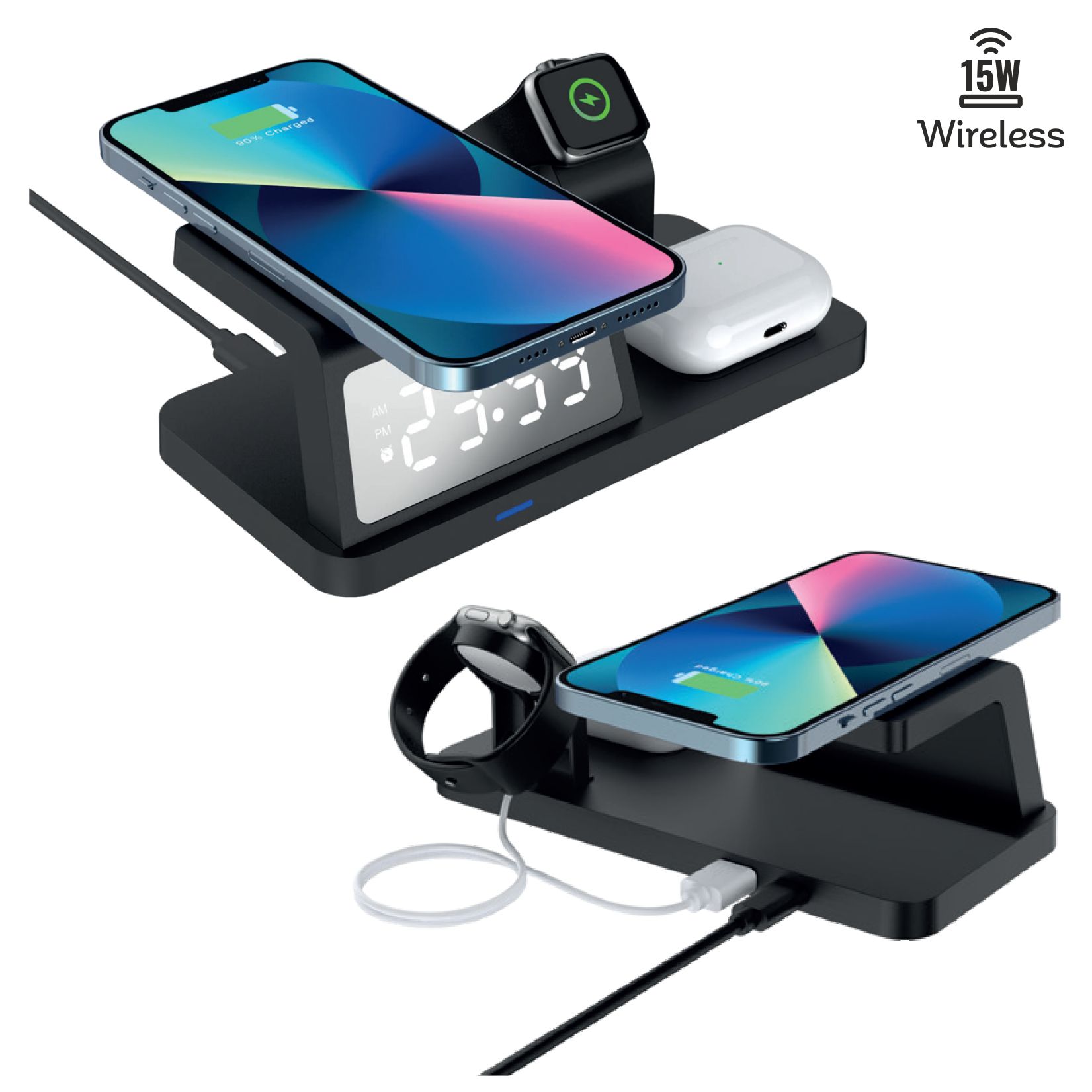 Wireless 3lü Şarj Cihazı